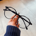 thumbnail image 2 of Monturas de gafas estilo coreano miopía gafas con montura negra gafas planas anti-luz azul para mujer, 2 of 5