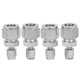 thumbnail image 3 of Adaptador de tubo de compresión de acero inoxidable, 4 piezas Adaptador de tubo de compresión de acero inoxidable Reductor de doble férula Recto Compacto y liviano, 3 of 8