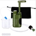 thumbnail image 1 of Bomba purificadora de agua con filtro de agua de carbono reemplazable de 0,01 micrones, 4 etapas de filtrado, equipo portátil de emergencia y supervivencia para exterioresarmygreen, 1 of 5