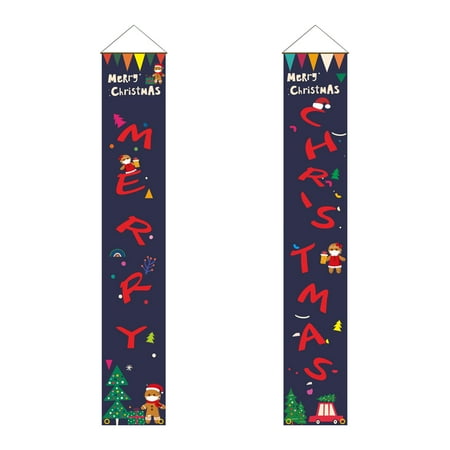 

Sukalun Christmas Hanging Pendant Front Door Couplets Banner Porch Sign