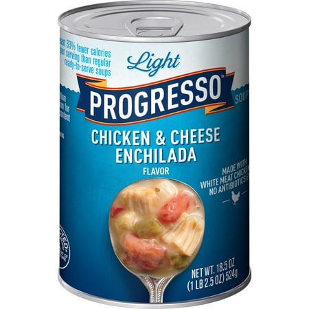 - Progresso Light Chicken and Cheese Enchilada Soup, 18.5 oz
