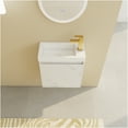 thumbnail image 5 of JERFIT 20 inch Modern Wall Mount Bathroom Vanity with Integrated Resin Sink, Soft Close Door, White Floating Storage Cabinet, 5 of 10