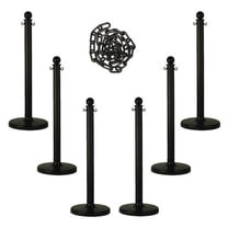 Manufacturer Varies Barrier Post Kit, Black, 40 in Post Height, Gloss 71103-6