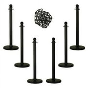 Manufacturer Varies Barrier Post Kit,40"H,Black,Plastic Post 71103-6