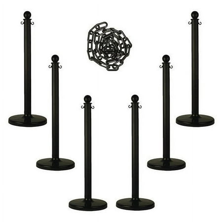 Manufacturer Varies Barrier Post Kit, Black, 40 in Post Height, Gloss 71103-6
