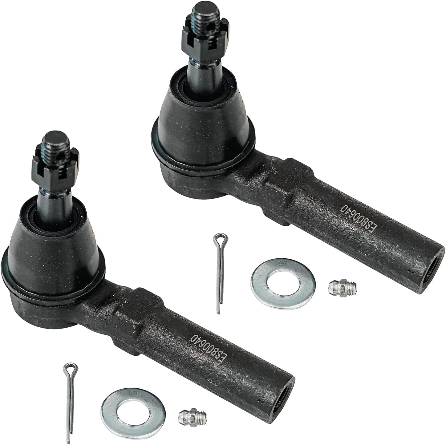 Detroit Axle - Front Lower Control Arms for 2010-2017 Chevy Equinox GMC Terrain 2.4L, 2011 2012 2013 2014 2015 2016, 2 Lower Control Arms w/Ball Joints, 4 Tie Rods, 2 Sway Bar Links Replacement