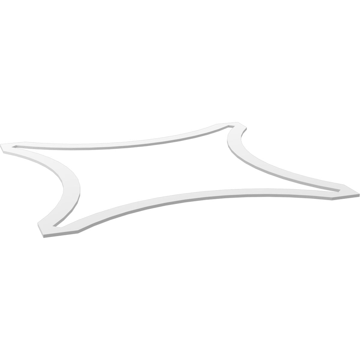 Ekena Millwork 47 1/4"W x 47 1/4"H x 3/8"T Large Lilley Decorative Fretwork Ceiling Panels in Architectural Grade PVC
