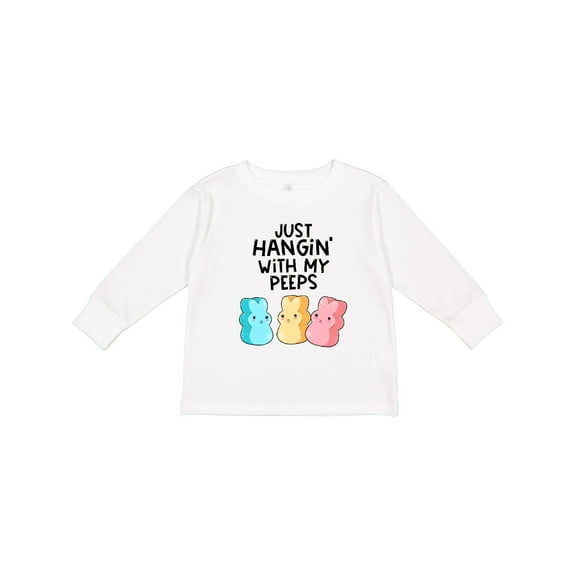 Inktastic Easter Just Hangin' with My Peeps Boys or Girls Long Sleeve Toddler T-Shirt