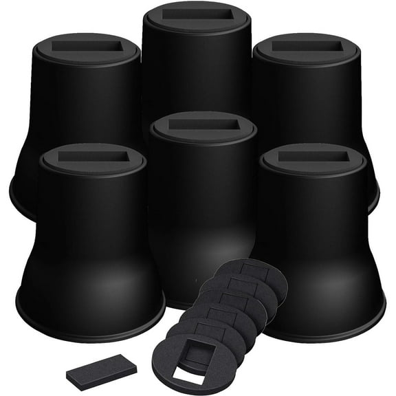 Bed Risers 6 Inch, 6 Pack Heavy Duty Bed Furniture Risers, Lift Up to 2200lbs Round Couch Risers for Sofas, Couches, TV Stands and Chairs