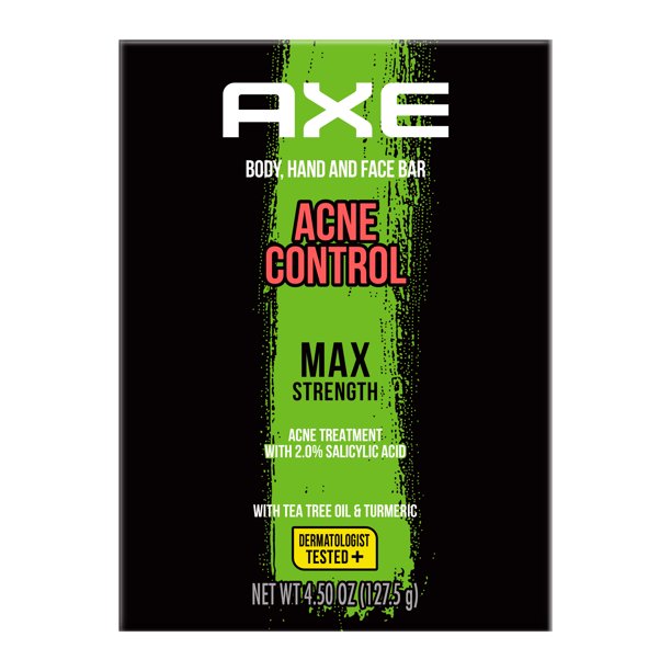 Axe Body, Hand and Face Soap Bar, Acne Control, 4.5 Oz
