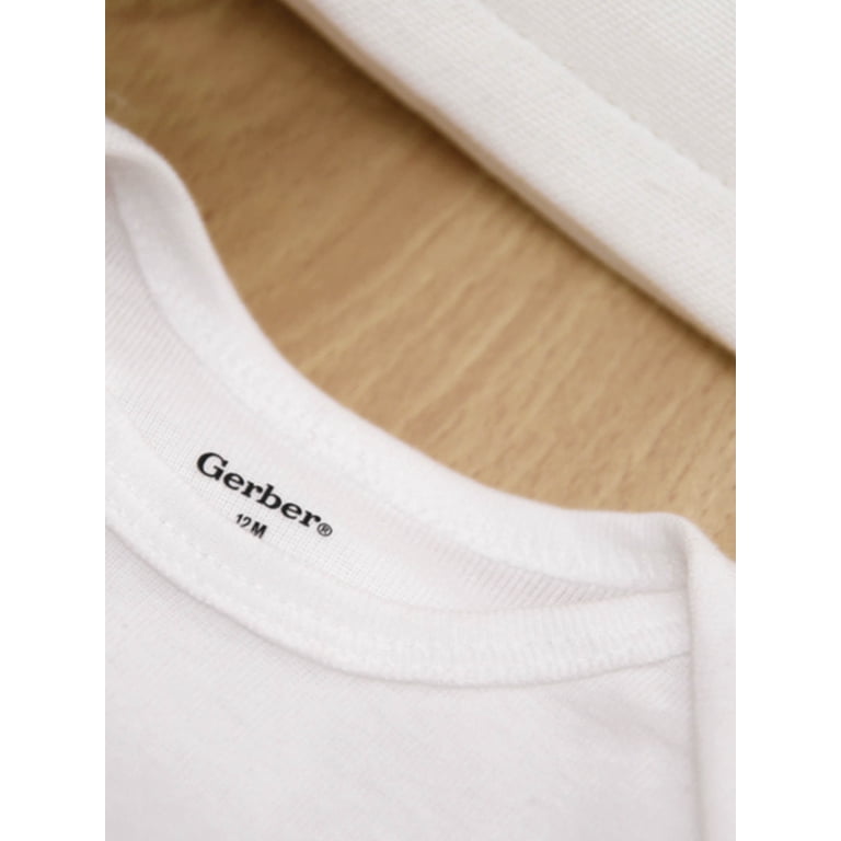 Gerber Baby Long-Sleeve White Onesies Bodysuits, 6-Pack photo 6