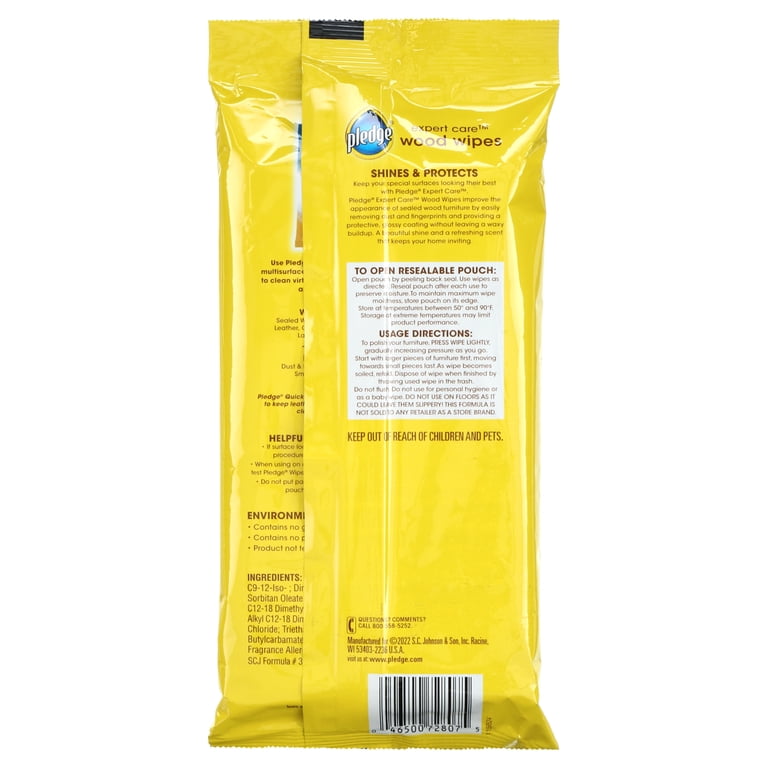 Pledge Lemon Enhancing Wipes, 12 Pack photo 5