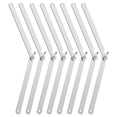 thumbnail image 1 of Tineasur 8Pcs Adjustable Foldable Cabinet Support Rod Iron Silver with Curved Telescopic Handle, 1 of 7