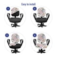 thumbnail image 4 of Floral Office Chair Slipcover, Hand Drawn Style Flowers Blossoms and Leaves Romantic Spring Fantasy Scroll, Protective Stretch Decorative Fabric Cover, Standard Size, Multicolor, by Ambesonne, 4 of 5
