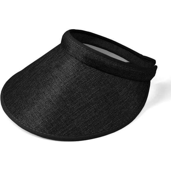 Women's Summer Sun UV Protection Visor Wide Brim Clip on Beach Pool Golf Cap Hat