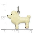 thumbnail image 2 of Beautiful Sterling Silver White Enamel Poodle Pendant, 2 of 2