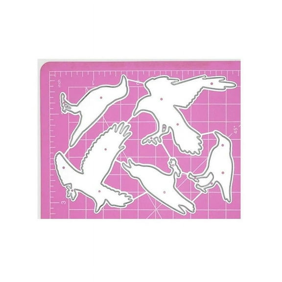 Clearance! Halloween Black Crows Metal Cutting Dies Bird Stencil For Crafts ღ N6A6