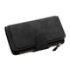thumbnail image 3 of Qarigey Cambio de almacenamiento Cartera larga Niñas Plegable de cuero Cierre de cremallera Monedero Monedero Titular de la tarjeta de crédito Débito Carteras Negro Qarigey AP000899-02, 3 of 6