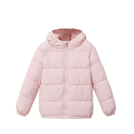 

Yuanyu Little Big Girl Boy Light-Weight Water-Resistant Packable Hooded Puffer Jacket
