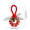 thumbnail image 2 of Miwamany Christmas Wreath Ornament Set of 2, Hanging Xmas Tree Decor with Bow and Berry Accents, 5.5 Inch Mini Wreath for Tree Wall, Christmas Decorations Indoor, 2 of 6