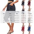 thumbnail image 4 of Capri Pants for Women Plus Size Womens Solid Color Button Rolled Hem Linen Outdoor Sport Hiking Trousers with Pockets, 4 of 6