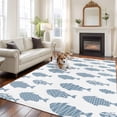 thumbnail image 2 of Abstract Art Fish Blue Area Rugs 8'x10', Washable Small Throw Rugs for Living Room Patio, Coastal Ocean Summer Marine Life Indoor Outdoor Rug Non-Slip Low Pile Carpet Runner Reversible Floor Mats, 2 of 8