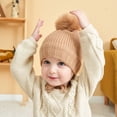 thumbnail image 3 of CoCopeanut Topi Anak Musim Dingin untuk Anak-anak Aksesori Bayi Rajutan Hangat Topi Beanie Anak Perempuan Laki-laki Topi Beanie Anak Perempuan Warna Permen Balita Anak-anak untuk 1-4Y, 3 of 6