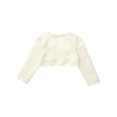 thumbnail image 4 of iiniim Kids Girls Open Front Beaded Wedding Flower Girls Shurg Bolero Cardigan Long Sleeve Princess, 4 of 7