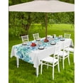 thumbnail image 4 of Eucalyptus Green Leaves Spring Plant Rectangle Tablecloth with Zipper,Waterproof Table Cloth with Umbrella Hole Patio Tablecloths for Outdoor Table,Watercolor Botanical Gradient Table Cover, 4 of 6