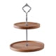 thumbnail image 1 of 2-tier Bamboo Cake D Cake Ds Plate Dessert Fruit C Et Display Serving Platter, 1 of 5