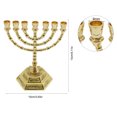 thumbnail image 3 of Candelabro de la Menorá de 7 brazos Leyfeng, Templo de Jerusalén, Menorá de las 12 tribus de Israel con, 3 of 6