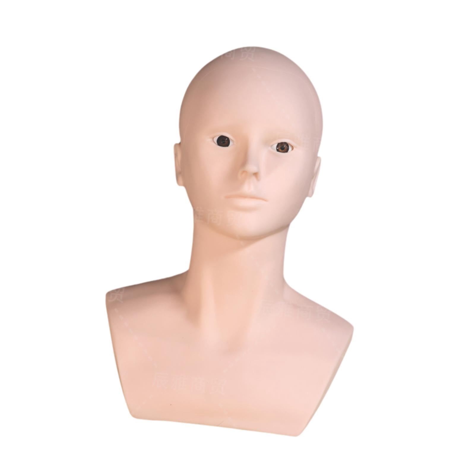 EHJRE Mannequin Bald Head,Wig Stand,Sturdy,Makeup Training Head,Professional,Lightweight Display Wig Display Head Manikin Head , without Holder