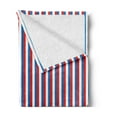 thumbnail image 2 of Harbour Stripe Soft Flannel Fleece Throw Blanket, Vertical Patriotic Colorful Contrast Toned American Colors, Cozy Plush for Indoor and Outdoor Use, 70" x 90", Violet Blue Vermilion, by Ambesonne, 2 of 5