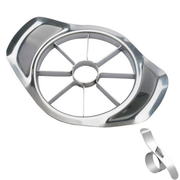 Pakyozj Large Ultra Sharp Stainless Steel Apple Slicer 8 Slices - Easy to Use and Easy to Clean Apple Slicer Corer Cutter Heavy Duty- With Citrus Peeler Tool