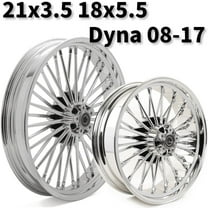 21x3.5 18x5.5 Fat Spoke Wheels for Harley Dyna 2008-2017 Street Bob Super Glide 25mm Axle