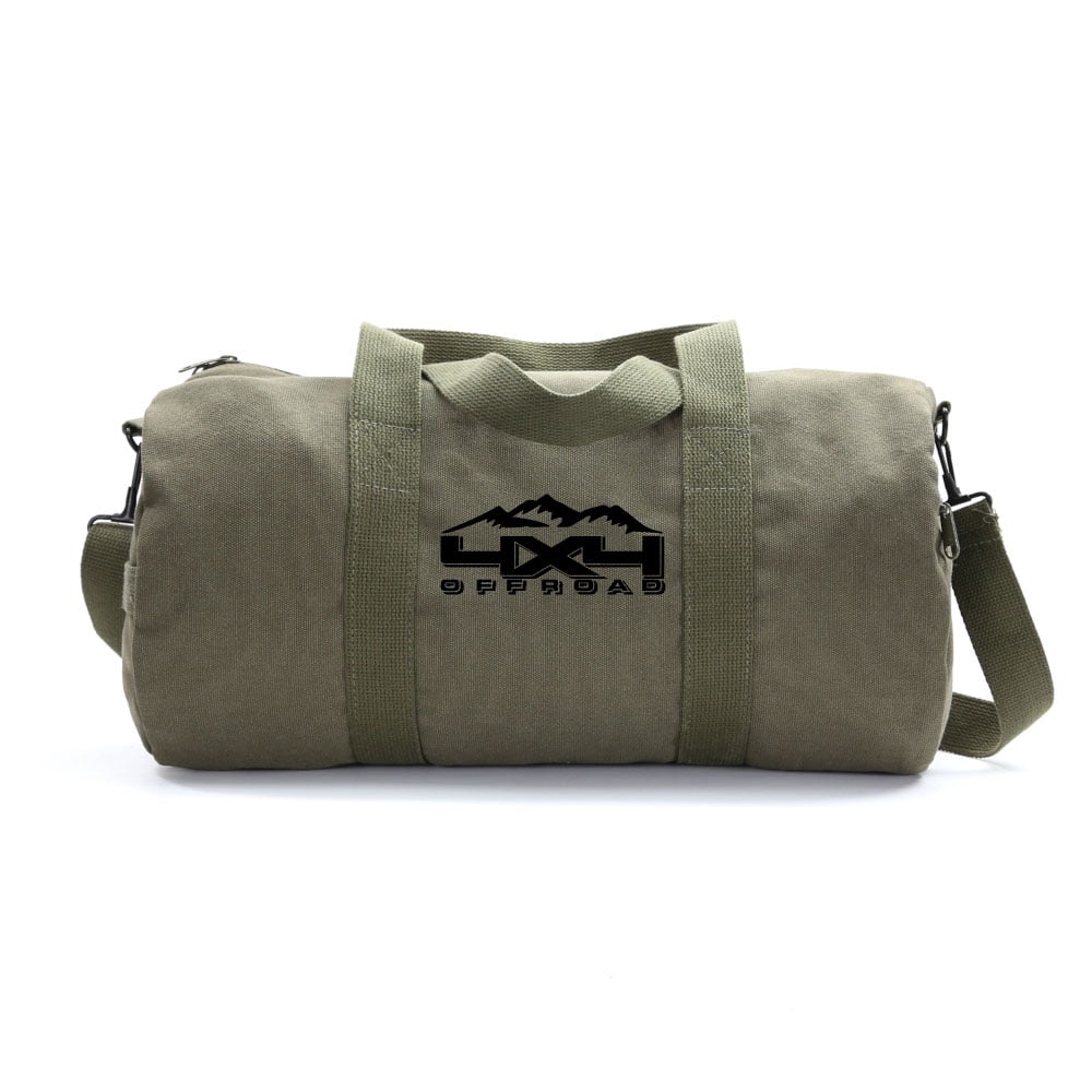 Olive & Black Army Force Gear Air Borne Heavyweight Canvas Duffel Bag medium 