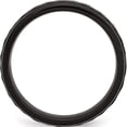 thumbnail image 2 of Stainless Steel Polished And Hammered Black Ip-Plated 7mm Band (Size 8) Made In China sr333-8, 2 of 5