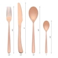 thumbnail image 2 of REGALWOVEN 4 Piece Silverware Set with Serving Utensils, Stainless Steel Flatware, Mirror Polished Cutlery Set for Kitchen Eating Tableware Rose Gold 4, 2 of 6