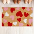 thumbnail image 6 of Valentine's Day Natural Coir Door Mat Romantic Red Pink White Heart Pattern Welcome Mat Non- Entrance Door Rugs for Indoor Outdoor Home Bathroom Decor,Red, 6 of 7
