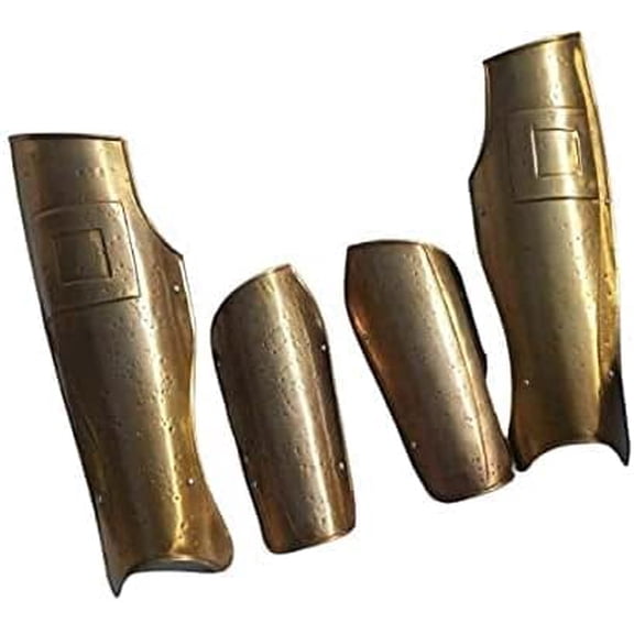 Medieval 300 Spartan Leg Guard Arm Armor Guard Brass Antique Set LARP Cosplay Cosplay Warrior Wearable Costume Armor Vambrace Collectible Arm Guard & Leg Guard by Armor House. Antique Brass Adult