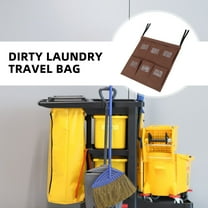 OUNONA Hotel Housekeeping Cleaning Cart Bag Pocket Organizer for Cleaning Supplies Utility Cart Accessories Car Detailing Bag with Transparent Label