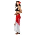 thumbnail image 3 of Colorful Dip Dye Beach Wrap Sarong With Fringe, Red Pink, Size: One Size, Uluwatu Style, 3 of 4