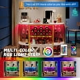 thumbnail image 4 of DEXTRUS Bar Wine Cabinet with LED Lights, Power Outlets, Liquor Rack Table, Glass Holder, White, 4 of 9