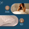 thumbnail image 5 of Feelathome Funda De Almohada 100% Algodón Con Fundas Impermeables Con Cremallera - 30 X 20 Pulgadas (Paquete De 4 Queen) - Funda De Almohada Silenciosa - Fundas De Almohada Con Cremallera, 5 of 5