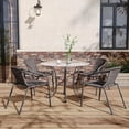 thumbnail image 3 of UDPATIO Outdoor Dining Chairs Set of 4, Patio Chairs, Rattan Outdoor Dining Chairs Set, Rattan Indoor-Outdoor Chairs for Bistro, Deck, Backyard, Porch, Steel Frame & Rattan Seat (Gray), 3 of 7