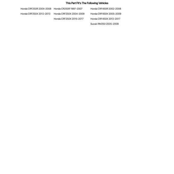 Tusk Fork Bushings for Honda CR250R 1997-2007