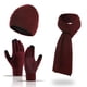 thumbnail image 1 of Cálido gorro de punto de invierno para mujer, guantes para pantalla táctil, conjunto de bufanda larga, gorro de calavera forrado de lana, bufanda de cuello para mujer y hombre, 1 of 5
