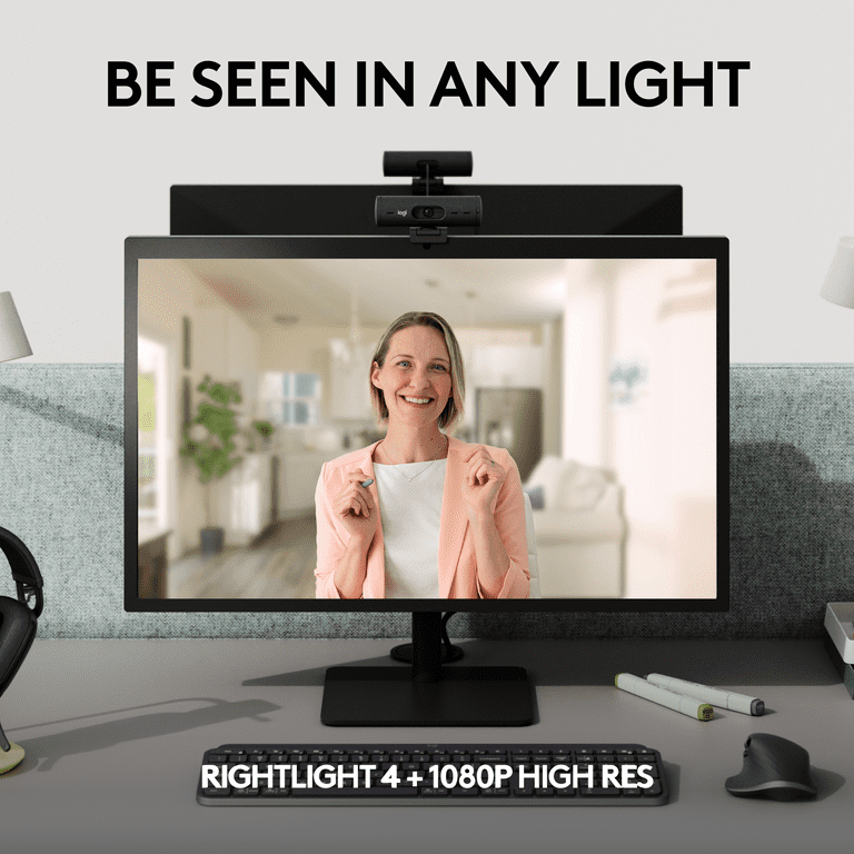 Logitech Brio 505 Full HD Webcam with Auto Light Correction