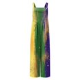 thumbnail image 7 of Moxiu Womens Mardi Gras Overalls Holiday Jumpsuits Dressy Casual Carnival Graphic Overalls Loose Wide Leg Rompers with Pockets 2025 Multicolor,L, 7 of 7