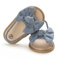 thumbnail image 2 of MEZZALL Children Toddler Baby Girls Solid Color Bow Beach Shoes Sandals Prewalker Footwear Relaxed Fit / 0-6 Months, 2 of 7